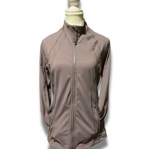 Lightweight Zip-Front Utility Jacket in Taupe
